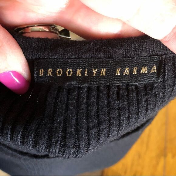Brooklyn Karma Ribbed Cashmere Blend Sleeveless Crop Sweater - S - Picture 10 of 12